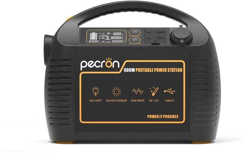 600W Portable Power Station Premium Power Generator with Dual 600W AC and DC Outlets