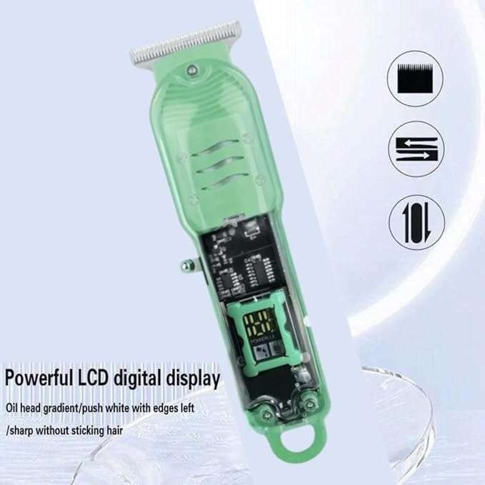 Professional Haircutting Trimmer Kit  Stainless Steel Blade, LCD Display, Type-C Charging