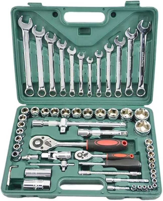 Tool Box Heavy Duty Wrench Multifunctional Combination Box Auto Kit 61 Pcs Car Repair Tool Ratchet