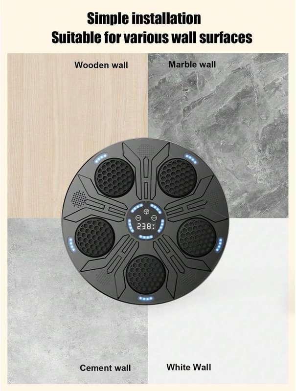 Wall-Mounted Electric Music Boxing Punch Machine With Gloves For Adults