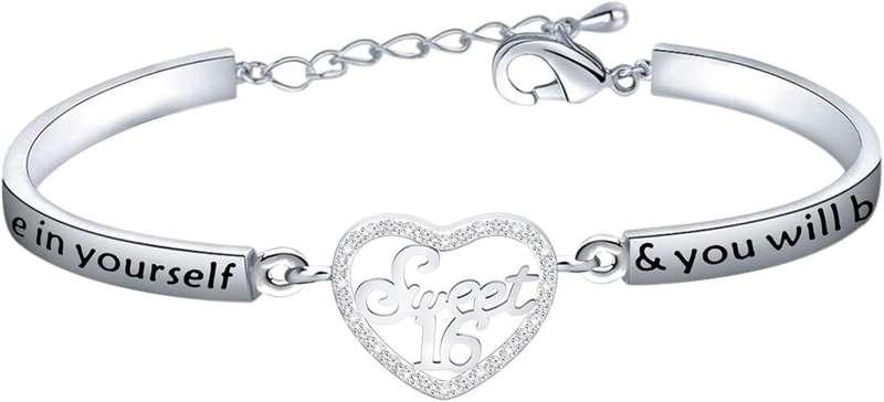 Happy 16th 21st Birthday Gifts Sweet 16 Bracelet Sixteen Birthday Sweet 16 21 Jewelry Gifts for Girl