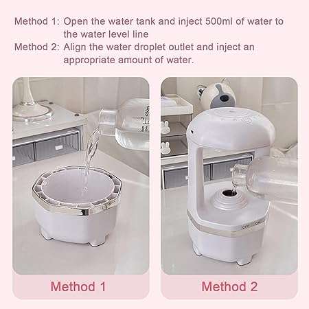 Anti-gravity Water Droplet Humidifier, Bedroom Office Desktop Smog Visible USB Humidifier, Home Bedr