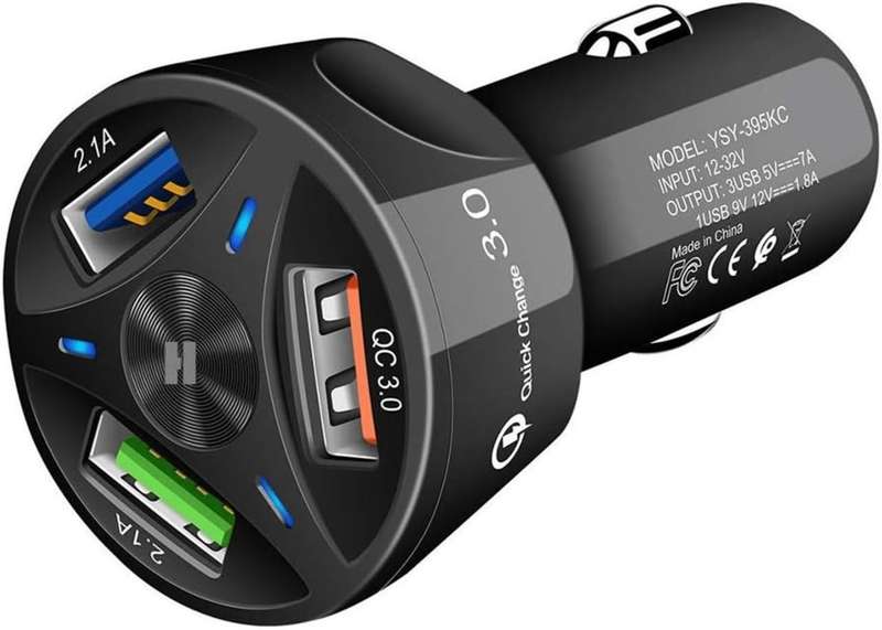 Original Quick Charging 3-Port USB Car Charger - 55W + 3.0PD