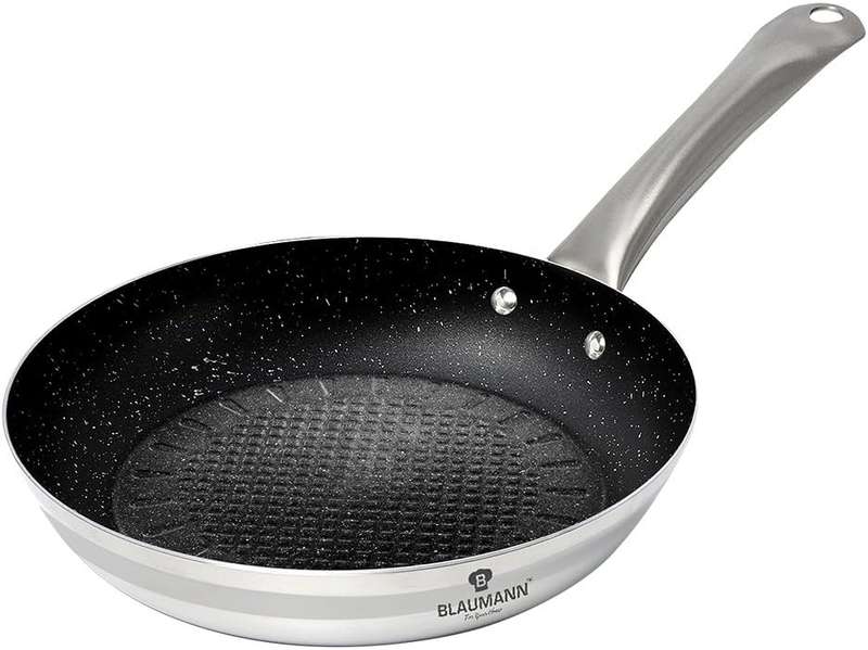 Blaumann Stone Coated Frying Pan in Stainless Steel 24 cm (DISPLAY MODEL)