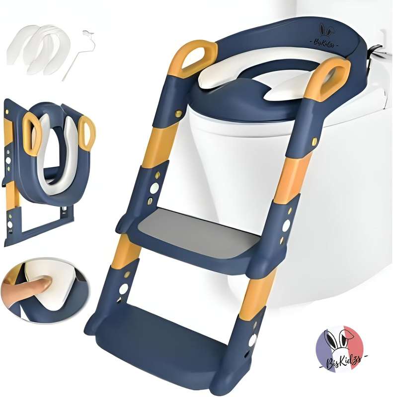Toilet Trainer for Children with Ladder - Comfortable and Secure Adaptor for Potty Training