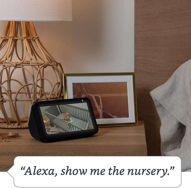 Amazon Refurbished: Echo Show 5 (1st Gen)  Compact smart display with Alexa - Charcoal
