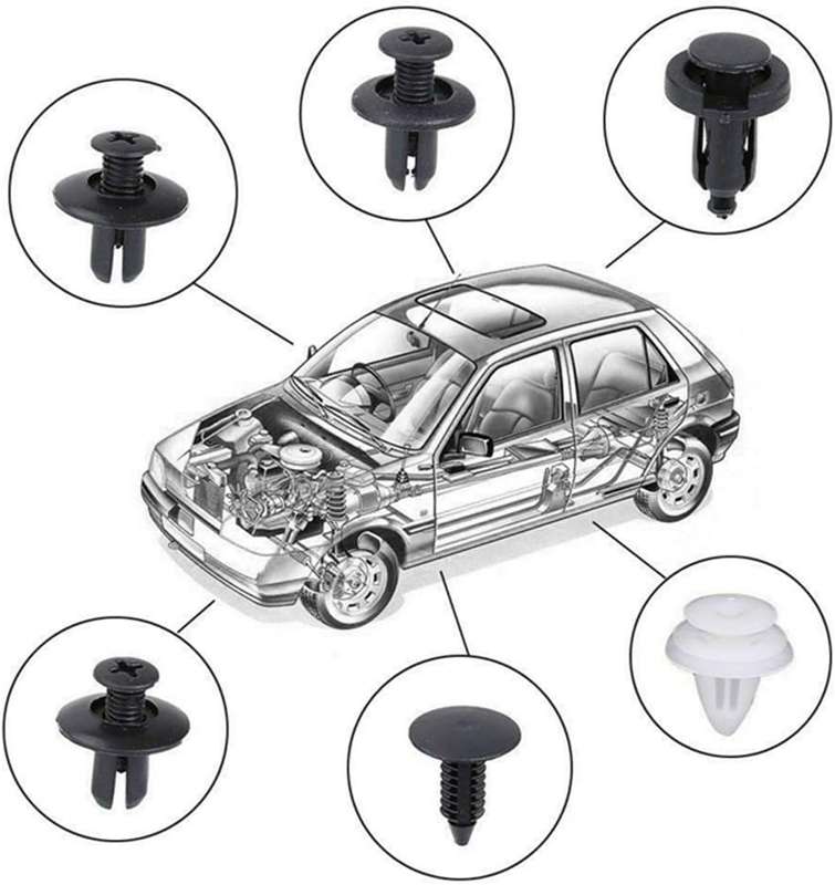 100pcs HE26 Multi-Model Universal Interior Trim Panel Fixed Buckle with Single Layer Plastic Box