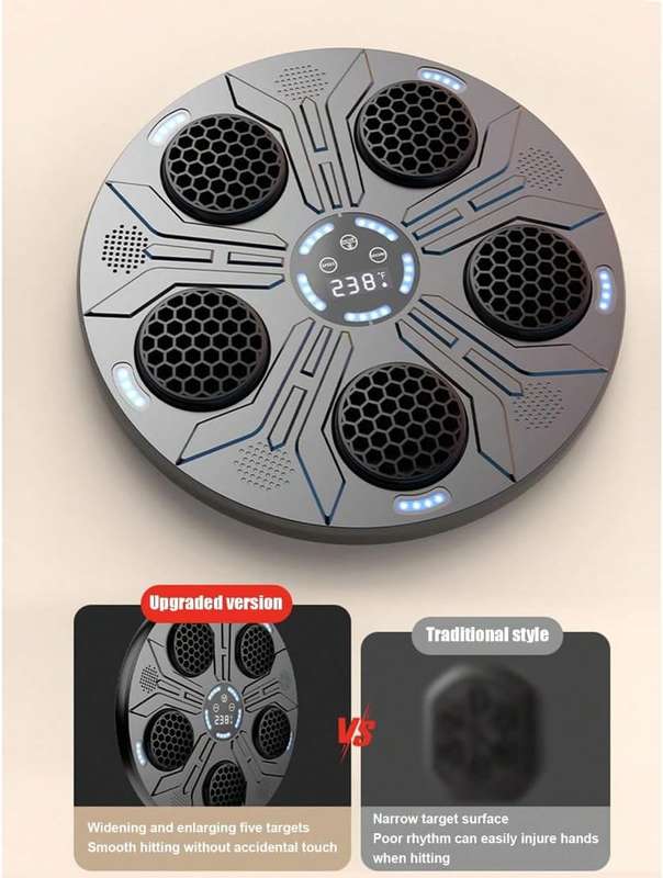 Wall-Mounted Electric Music Boxing Punch Machine With Gloves For Adults