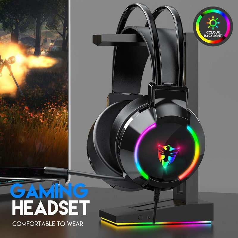 G606 ESPORT GAMING HEADSET WITH BACKLIGHT - USB AND 3.5mm CONNECTION, 7.1 SURROUND SOUND