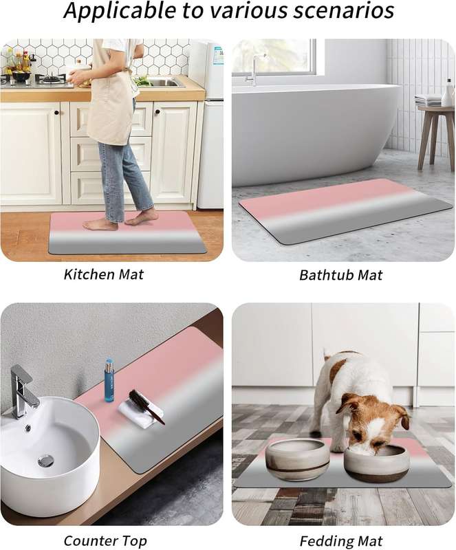 Bath Mat Diatom Mud Pink