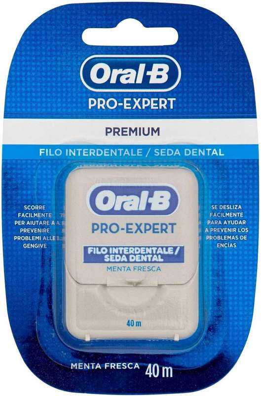 Oral-B Pro-Expert Dental Floss, Premium, 40 m, Plaque Remover For Teeth, Gingivitis Treatment, Gentl