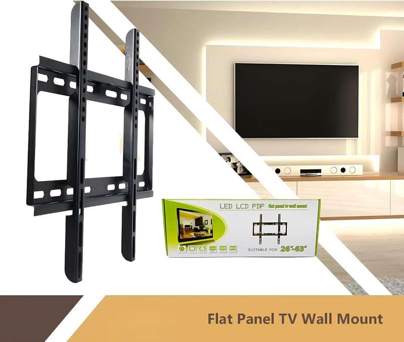 TV Wall Bracket for 26-63" Ultra-Slim TV Bracket with Spirit Level, 50kg Capacity, Max VESA: 400x400