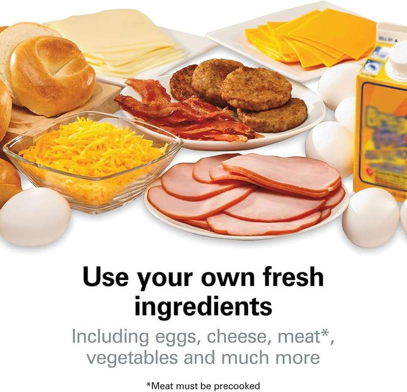 Breakfast Sandwich Maker, Burger Maker Machine with Removable As-Sembly, Muffin Maker Machine with I