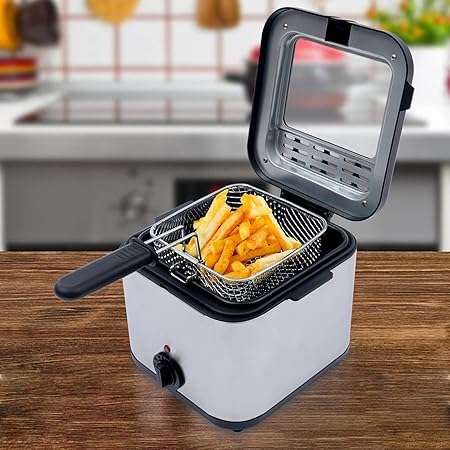 ELECTRIC DEEP FRYER WITH STAINLESS STEEL BASKET