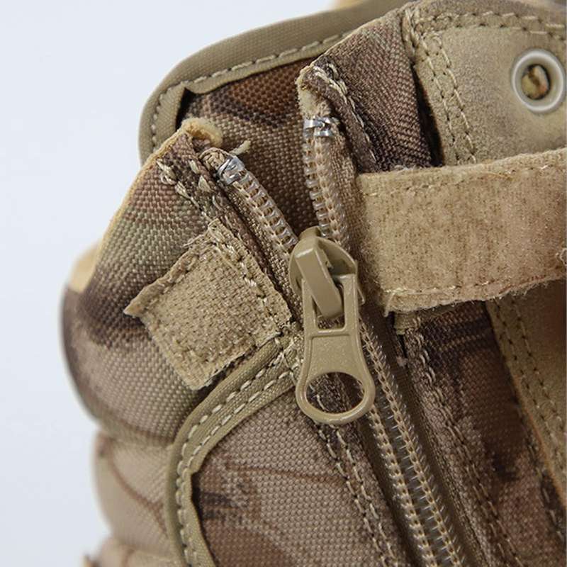 (Hommes) Anti-Slip Safety Breathable Shock-Absorbing Climbing Hiking Tactical Ankle Boots - Khaki