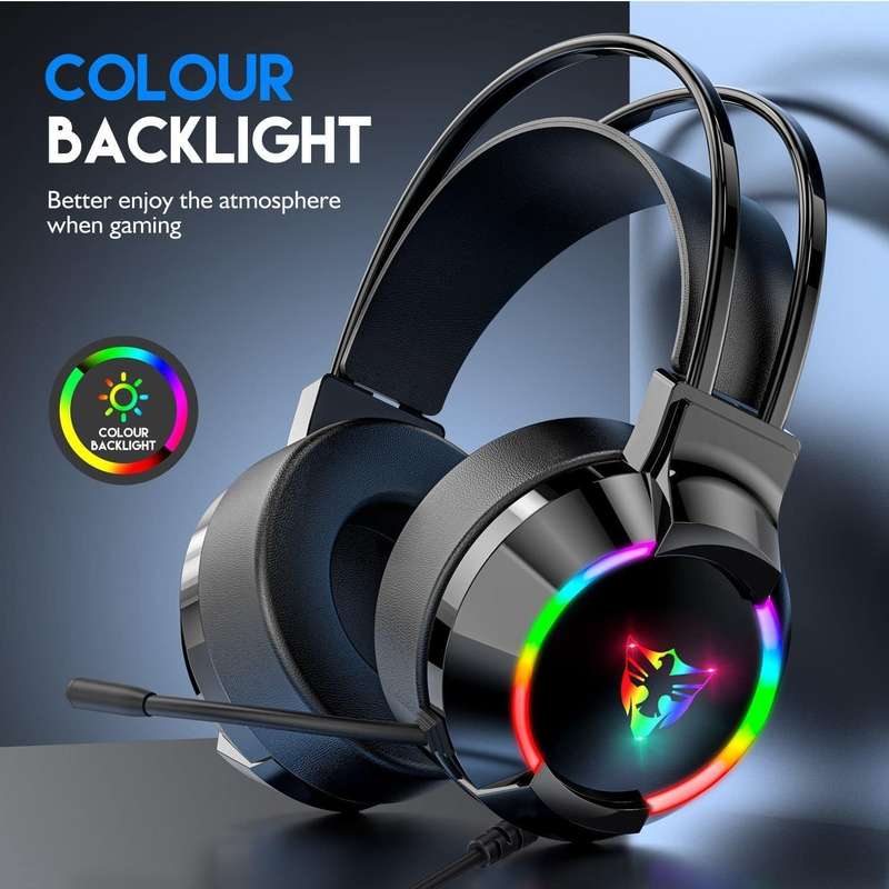 G606 ESPORT GAMING HEADSET WITH BACKLIGHT - USB AND 3.5mm CONNECTION, 7.1 SURROUND SOUND