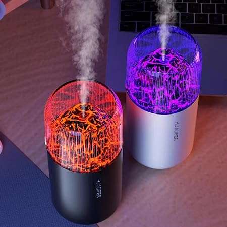 Mini humidificador de volcán, humidificador de escritorio personal USB para automóvil, oficina, dorm