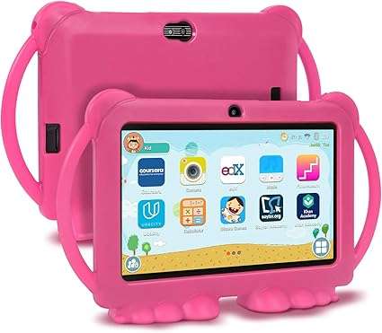 Kids Tablets,Kids Edition Tablet 7 Inch HD,Parental Control,Android 8.1 GMS,16GB,Quad Core,Pink Kid