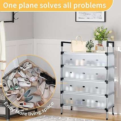 Shoe Rack Shoe Organizer, 5 Tier Shoe Storage Cabinet Shoe Shelves Organizer,Shoe Storage Organizer
