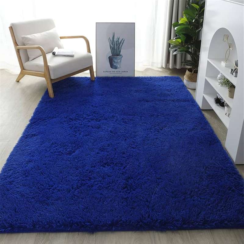 Light fluffy shaggy Rug/Carpet 150X200CM - royal blue