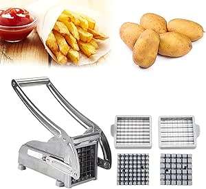 Stainless Manual Potato Cutter French Fries Slicer Potato Chips Maker Meat Chopper Dicer Cutting Mac