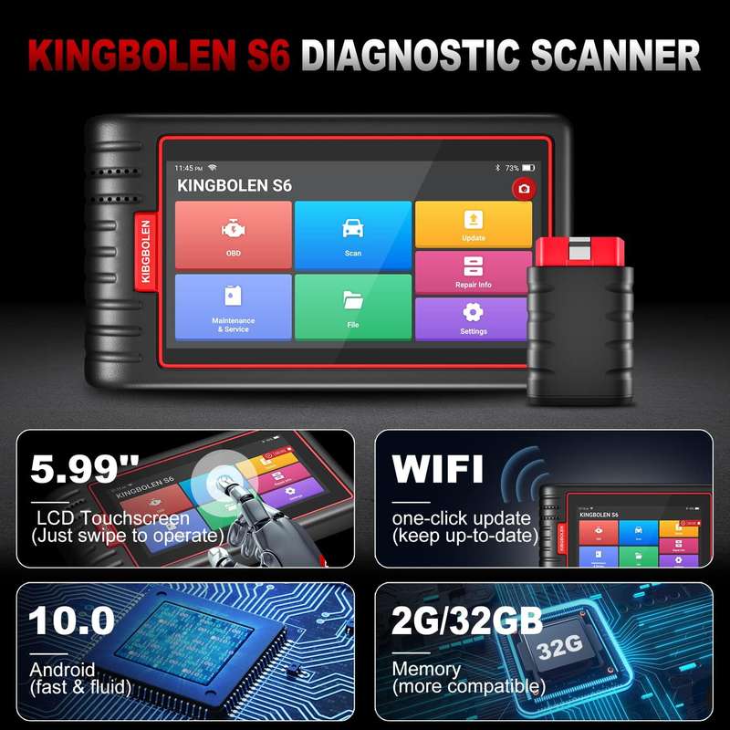 Kingbolen S6 Pro Bluetooth Automotive Car Diagnostic Tool