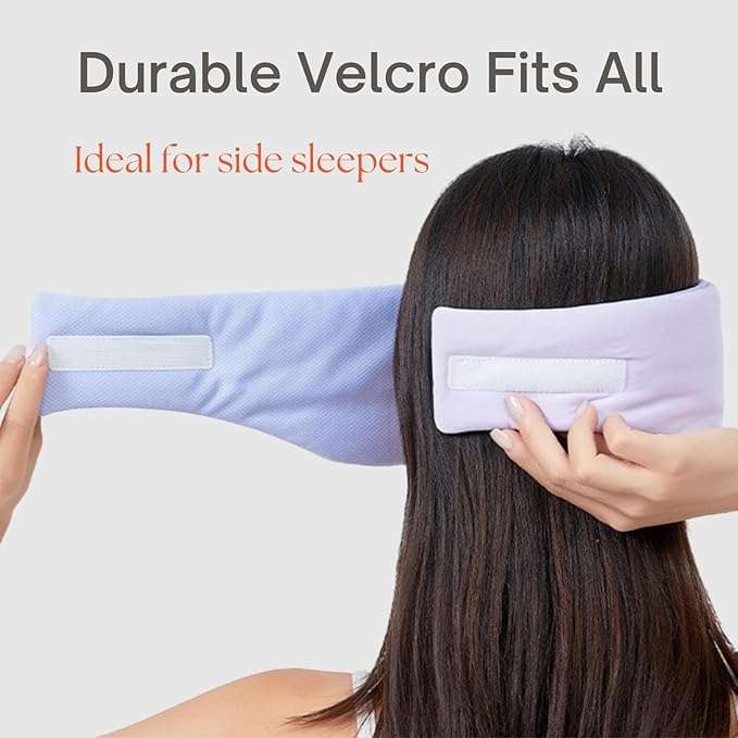 LCBD Sleep Eye Mask for Side Sleepers, Black Cooling Blackout Eye Mask for Sleeping, Dual-Sided All-