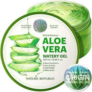 Nature Republic New Soothing Moisture Aloe Vera Gel 92 Percent Korean Cosmetics, 10.56 Fluid Ounce