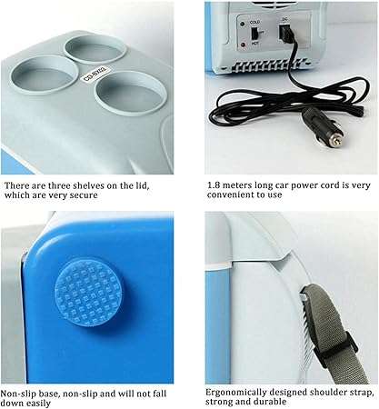 car Cool Box: 7.5L, 12V Thermoelectric Car Heating and Cooling Box and Drink Holder,7.5L-12V