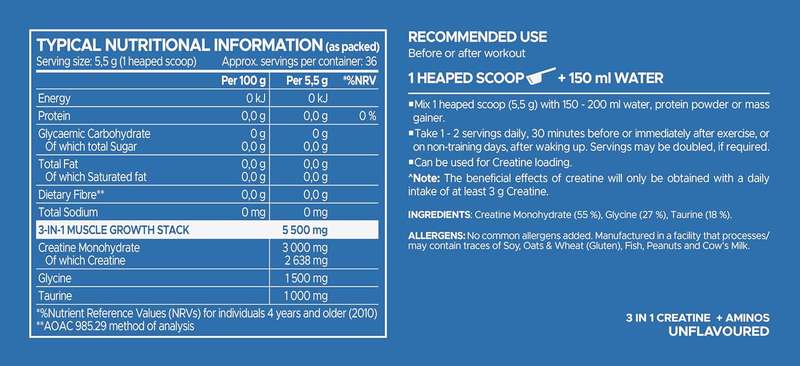 USN BlueLab Peanut Buttercup Flavour Premium Whey Protein Powder 1 Kg PLUS USN 3-in-1 Creatine 200g