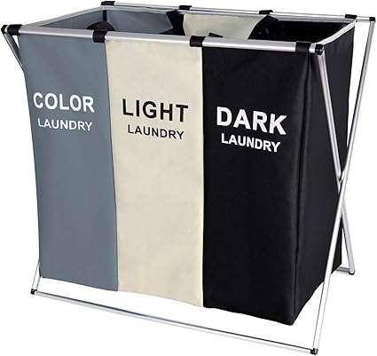 Large Laundry Basket, Waterproof, Freestanding Laundry Hamper, Collapsible Tall Clothes Hampe