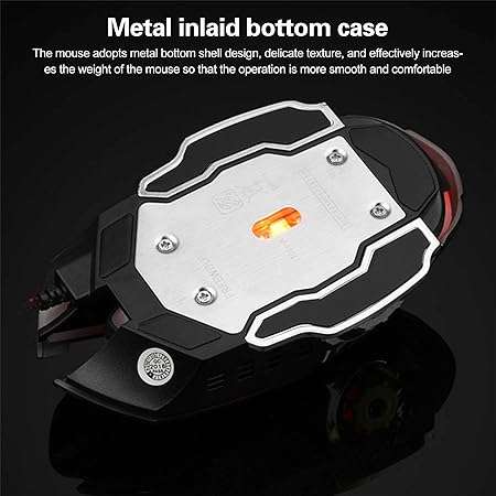 Wired Gaming Mouse, Lightweight Mouse USB Gaming Mice for PC Gamers-White