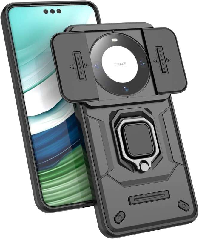 Kickstand military slide lens camera protection case for Honor X9A