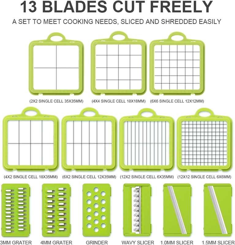 22 Pieces veggie slicer