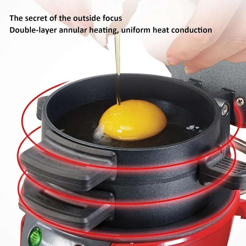 Breakfast Sandwich Maker, Burger Maker Machine with Removable As-Sembly, Muffin Maker Machine with I