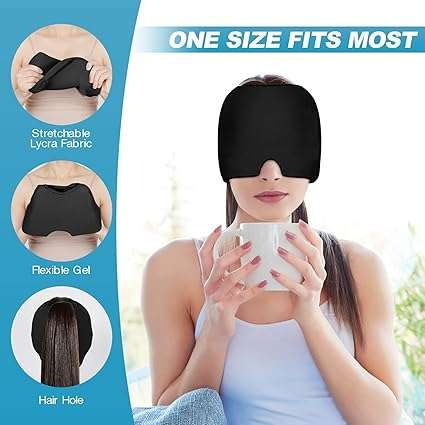 Headache and Migraine Relief Ice Cap Headache Ice Mask Hat for Migraines and Tension Headache Relief