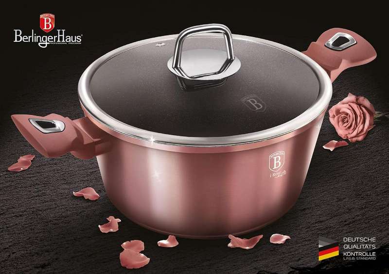 Pots - Berlinger Haus - 20 cm Marble Coating Casserole with Glass Lid -  IROSE for sale in Johannesburg (ID:527140662)