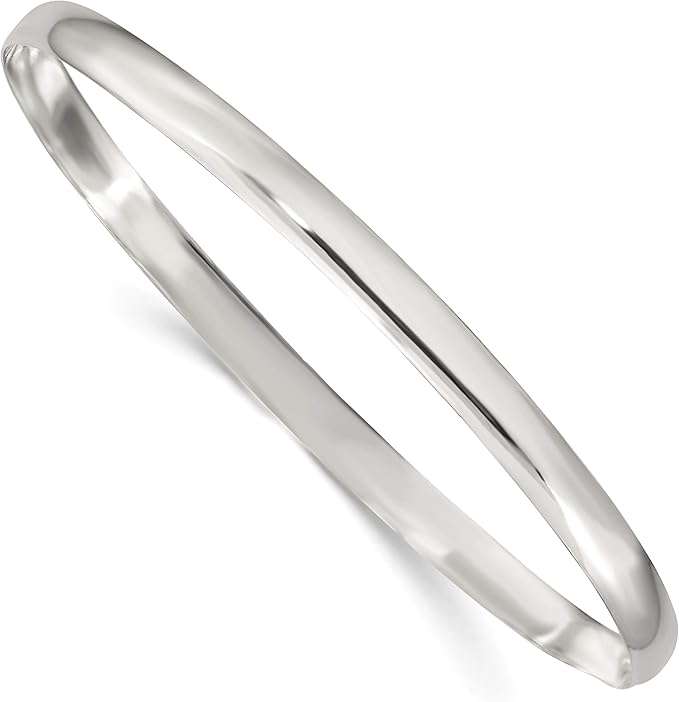 Geneva Jewellers Sterling Silver 925 bangles 4mm wide half round