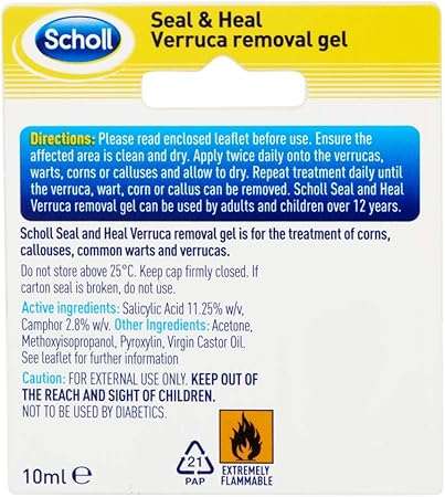 Scholl Seal and Heal Verruca Removal Gel, 10ml