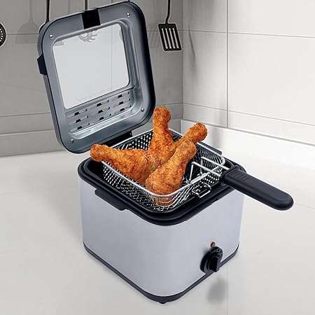ELECTRIC DEEP FRYER WITH STAINLESS STEEL BASKET