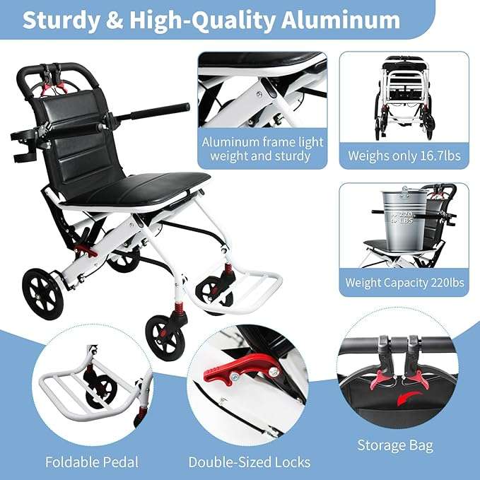 Lightweight Transport Wheelchair