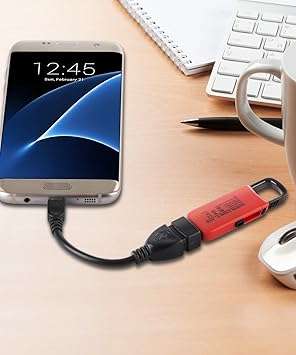 Micro USB 2.0 Male to USB-A Female OTG Adapter Cable