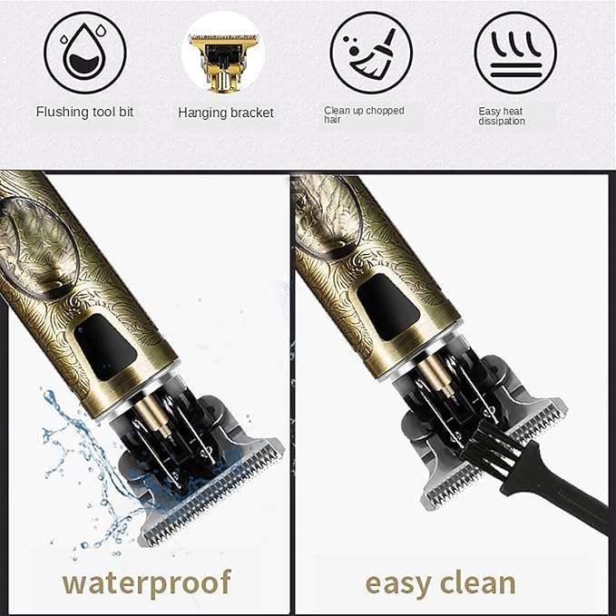 Professional Rechargeable Beard and Hair Trimmer with accessories