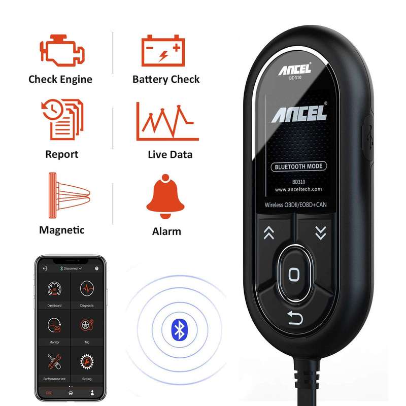 ANCEL BD310 OBD2 Diagnostic Bluetooth LCD Scanner - Open Box
