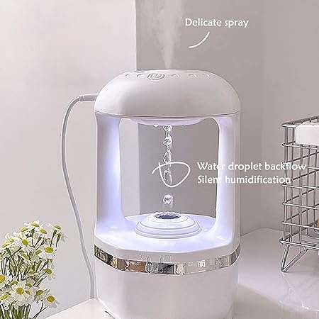 Anti-gravity Water Droplet Humidifier, Bedroom Office Desktop Smog Visible USB Humidifier, Home Bedr
