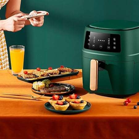 8L Fryer, LCD Smart Touch, 8 Function Menus, 5 Large Capacity, All Kinds of Oil-Free Frying (Color :