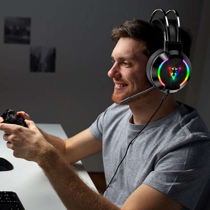 G606 ESPORT GAMING HEADSET WITH BACKLIGHT - USB AND 3.5mm CONNECTION, 7.1 SURROUND SOUND