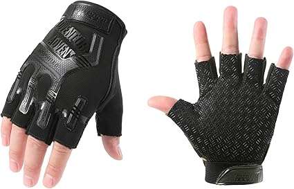 Fingerless Gloves for Men Tactical Gloves Lightweight Breathable Outdoor Sports Gloves for Training