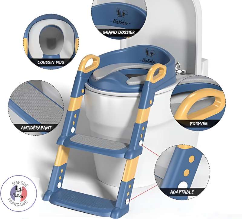 Toilet Trainer for Children with Ladder - Comfortable and Secure Adaptor for Potty Training