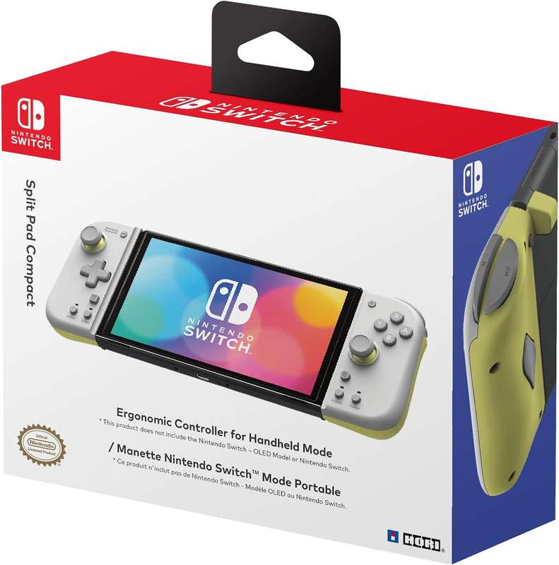 Hori Split Pad Compact (Light Grey/Yellow) - Switch